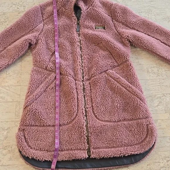 NWT L.L. Bean Sherpa Mountain Pile Fleece Coat Jacket Size Small Petite SP - Picture 8 of 12